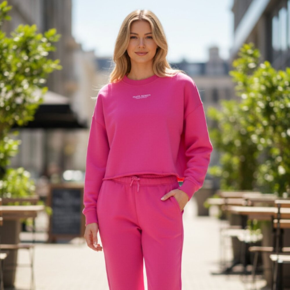 NWT PAJAR CANADA Lawson Women's Oversized Crop Sweatshirt in PINK GLOW XL
